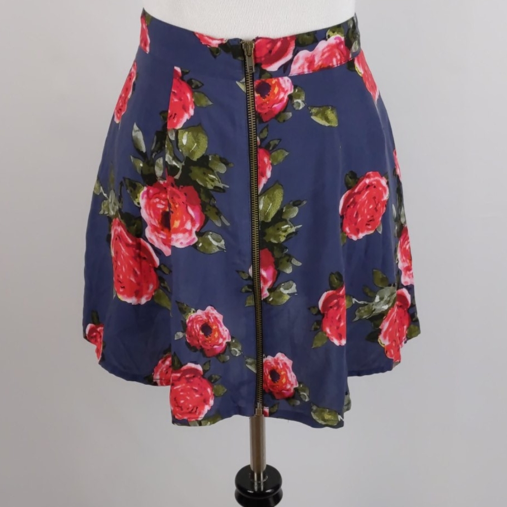 Pins & Needles Floral Zip Front Blue Pink